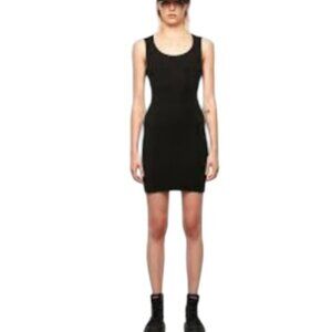 Diesel black sleeveless fit and flare dress size M